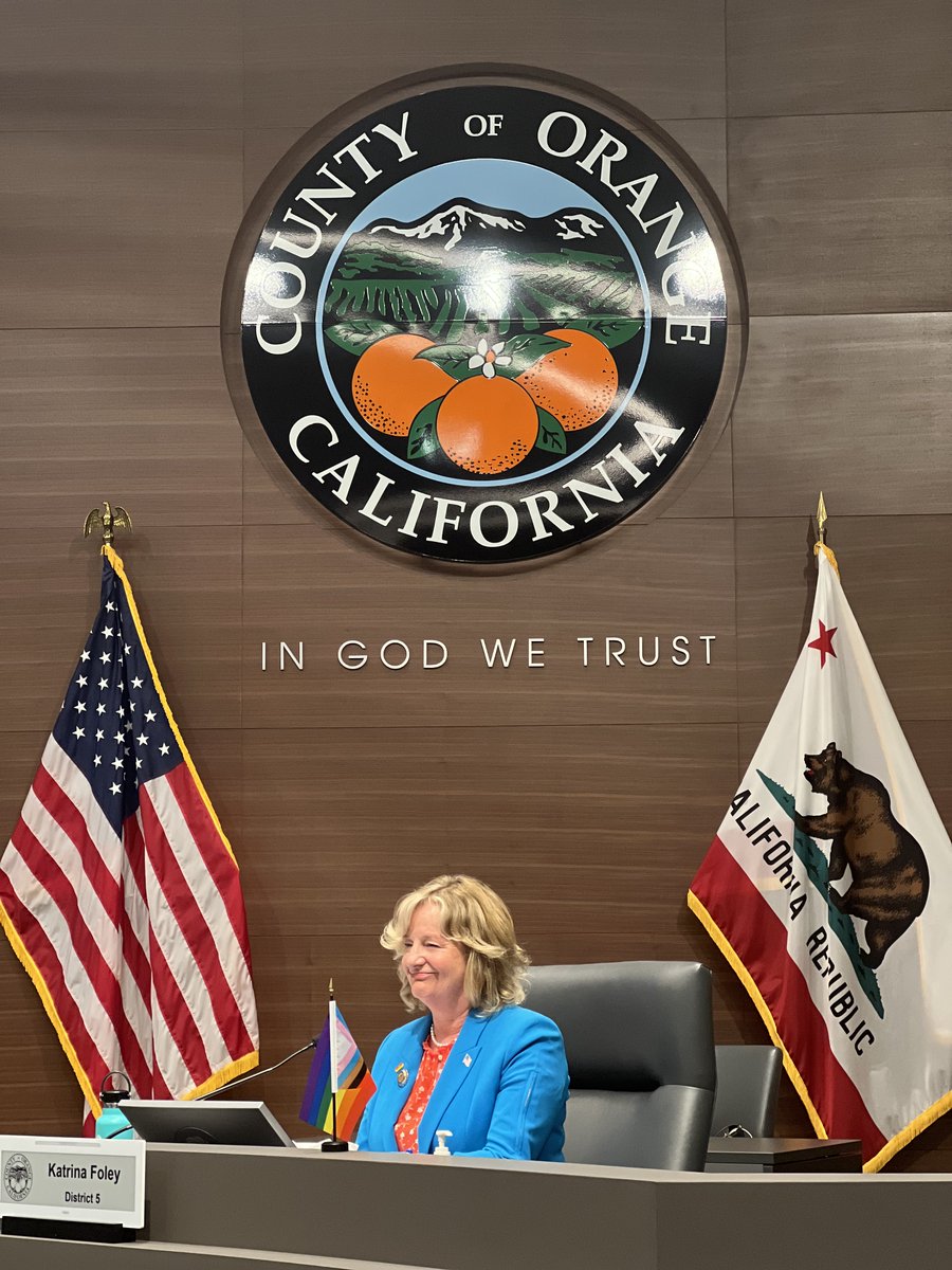 SupervisorFoley's tweet photo. THREAD: The decision to prohibit flying the Pride flag during #PrideMonth sends the wrong message to our #LBGTQ community and the values of most Orange County residents. https://t.co/MeVooF01SI