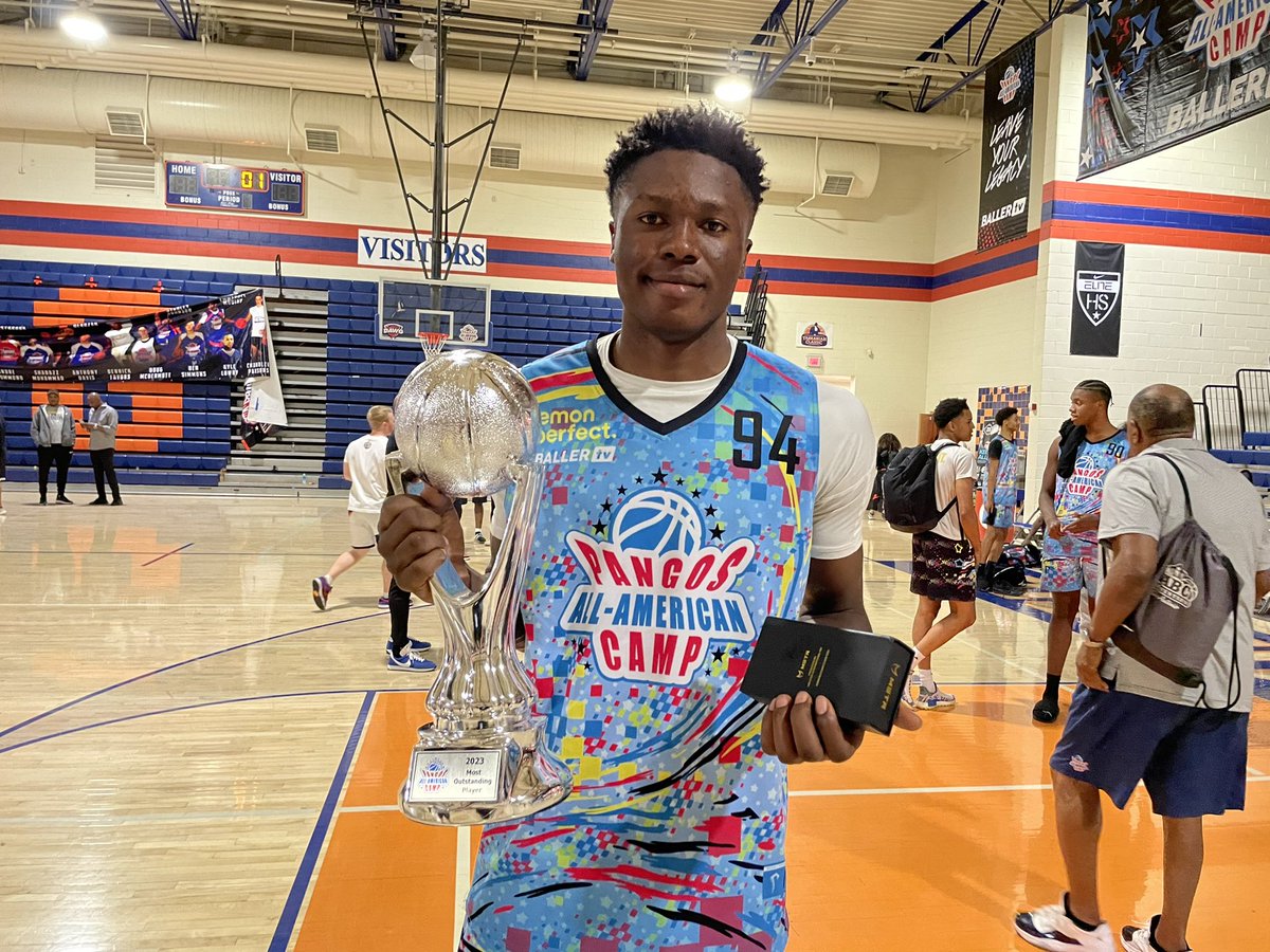 Flory Bidunga named co-MVP of the Pangos All-American Camp. <a href="/PangosAACamp/">Pangos All-American Camp</a> <a href="/IndianaElite/">Indiana Elite</a> <a href="/KHS_SID/">Kokomo HS Sports Information Director ❤️💙</a>