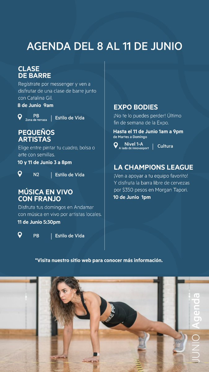 ImagenRadioVer's tweet image. !Del 8 al 11 de Junio, no te pierdas de las actividades que @AndamarMx  tiene preparadas para ti! 🌊🎁

#Andamar #BoutiquePlaza #LifeStyleCenter #BocadelRío #Veracruz #ImagenRadioVer