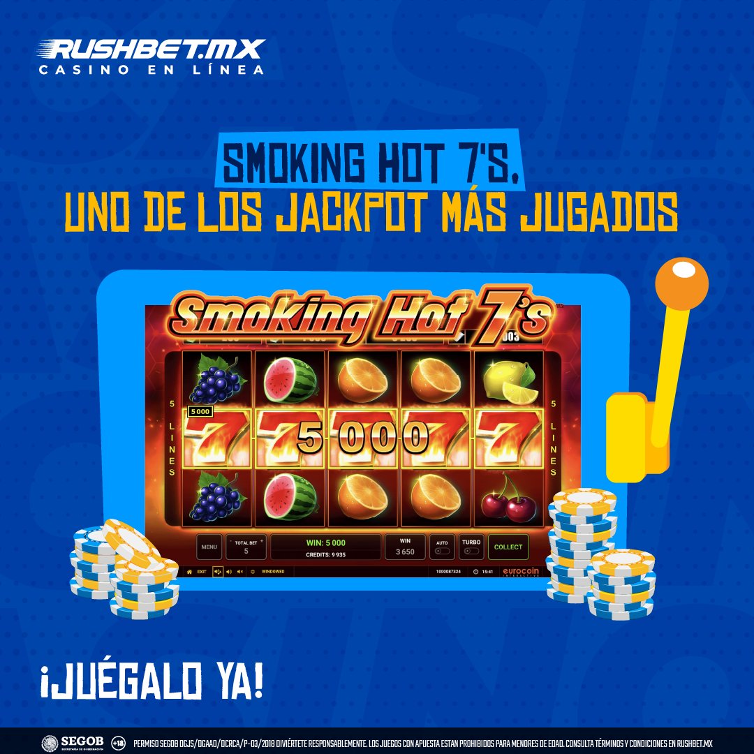 RushbetMX's tweet photo. ¡Gana con https://t.co/ofhfnmUUgM! Smoking Hot 7'S es una mina de oro para nuestros jugadores, ¿qué esperas para probarlo? Apuesta ya https://t.co/5vLSOBNO2j