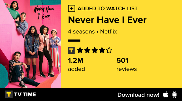 I've just started following Never Have I Ever tvtime.com/r/2QluO #tvtime