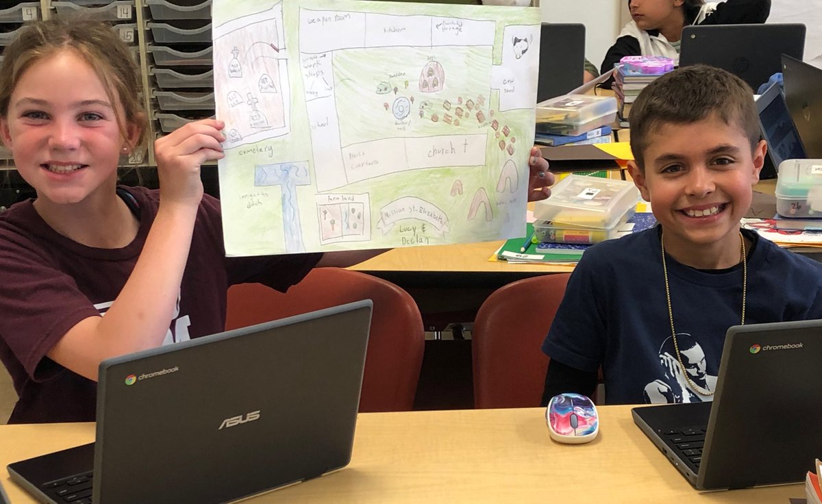 After learning about #AugmentedReality & #VirtualReality , 4th Ss created their own #AR #VR in @CoSpaces_Edu 📲 Teams applied Social Studies learning to create and code their own impressive 22nd California Mission! ⛪️📚💡🎉 #csk8 #csforall #STEM #ARVRinEDU