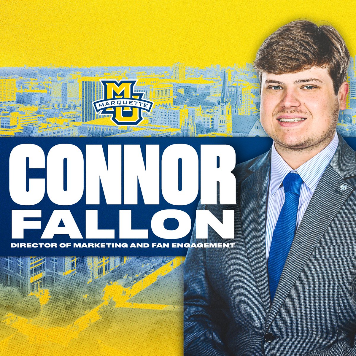 Big South ➡️ Big East 

Super excited to announce that I have started a new position at Marquette as the Director of Marketing &amp; Fan Engagement!

I want to thank <a href="/MarquetteBMo/">Brian Morgan</a> for this awesome opportunity &amp; I am fired up to start promoting the Golden Eagles 🤝

🎨: <a href="/shanebanegas/">Shane Banegas</a>