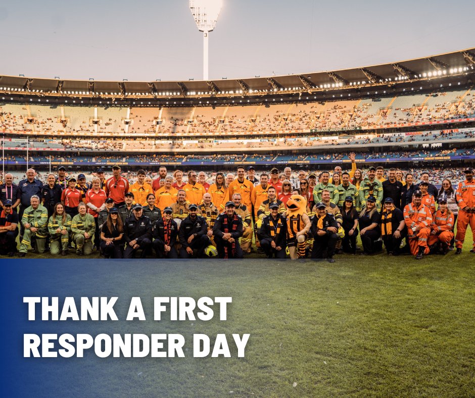 AmbulanceVic's tweet photo. Happy #ThankAFirstResponderDay! 🚑🚔🌊🧯

We’re looking at you 👀 @LifeSavingVic @VictoriaPolice  @vicsesnews  @CFA_Updates @FireRescueVic non-emergency &amp; patient transport partners, health workers, First Responder volunteers.

We THANK YOU! 🫶 https://t.co/46YYOnUqKq