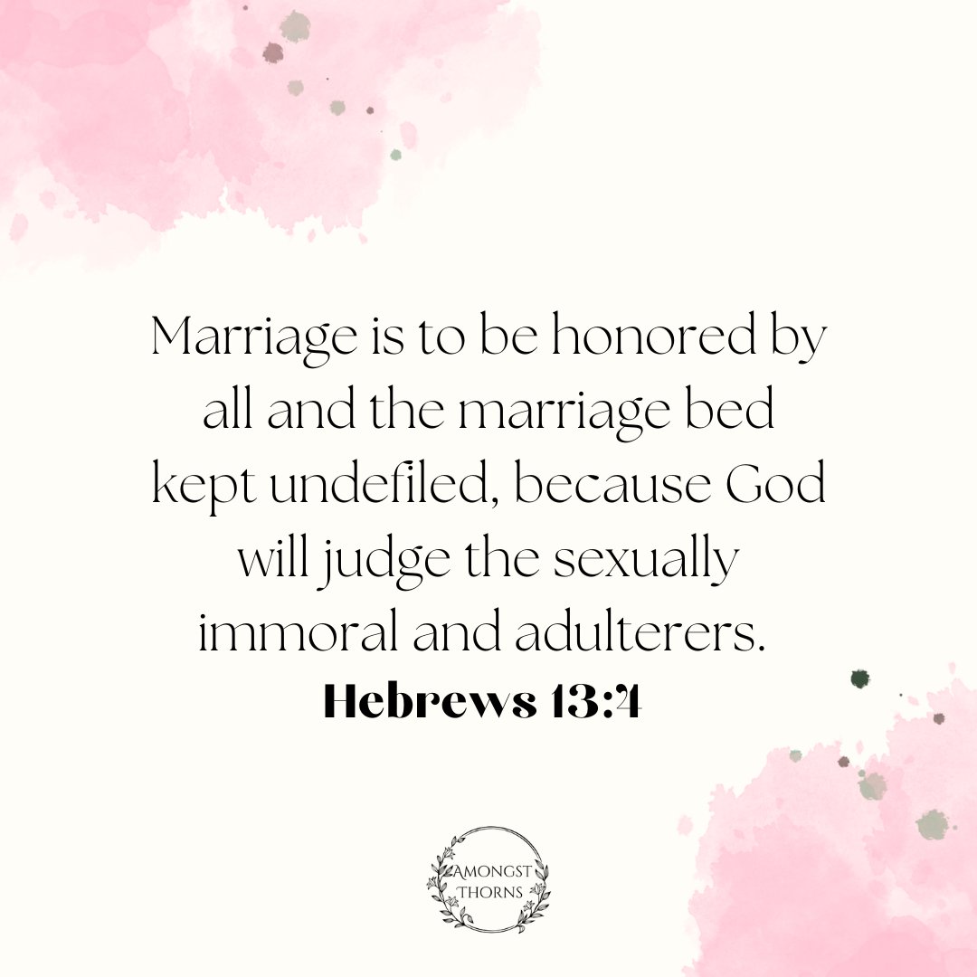 This emphasizes the importance of the sanctity of marriage & remaining faithful to  spouse.
#HonoringMarriage #KeepingMarriagePure #FaithfulSpouses #GodsJudgment #SexualPurity #AdulteryWarning #SanctityOfMarriage #MarriageVows #LoyaltyToSpouse #BibleVerse #biblestudy #Christian