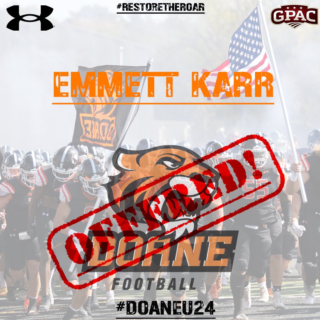 EmmettKarr's tweet photo. After a great camp I am blessed to receive my first offer from Doane University
@BesslerChris @Coach_MDixon @bear7865 @LEHS_FB https://t.co/3hMPznhXmb