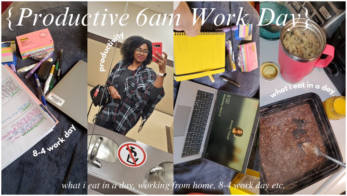 SheaaButterrxo's tweet image. 6 am work day; what i eat in a day, meetings, life update, desk setup, working from home etc. youtu.be/Bzf5gC39BcA via @YouTube #workvlog #vlog #youtube #youtuber #productive #WorkFromHome #workingremotely #hybridwork