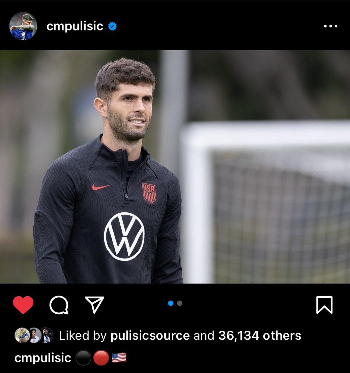 Christian Pulisic just posted this… A certain Italian team is prominently black and red too. Sure the USA training kits are black and red and it’s no doubt for them but he’s also been a pretty cryptic poster throughout his socials. #USMNT #ACMilan