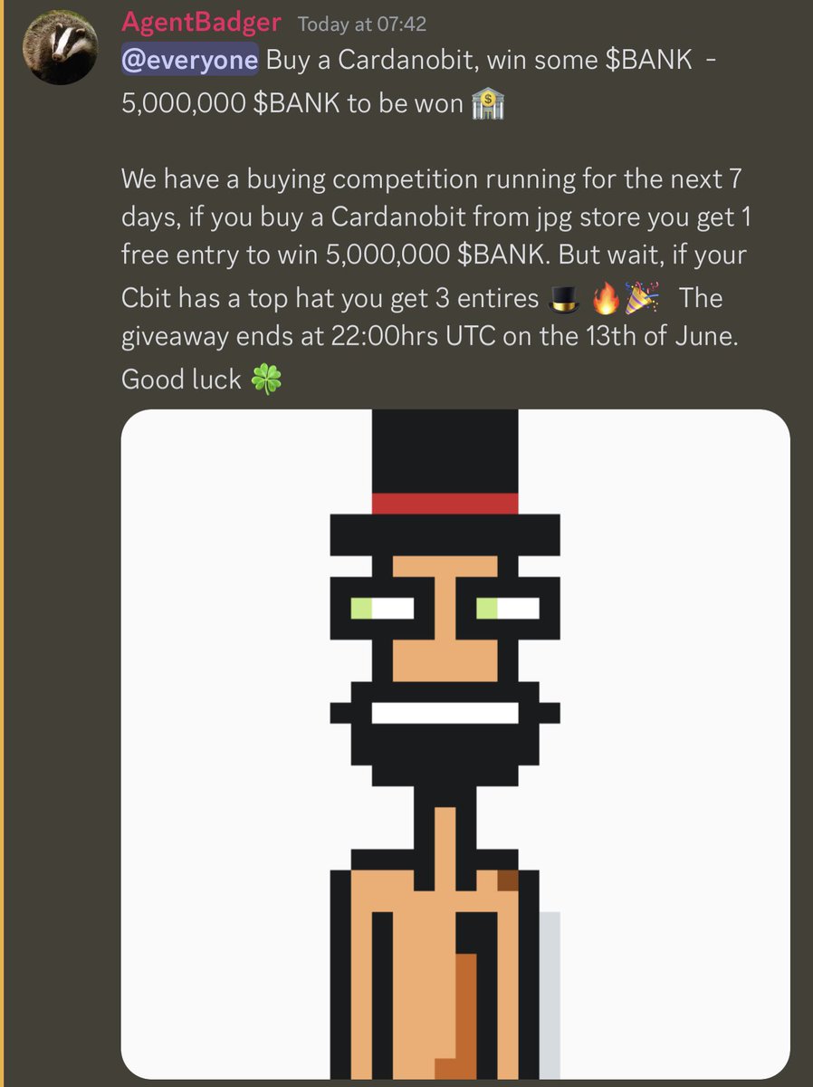 CbitArmy's tweet image. 📣 atttention! BUY a #cbit win $BANK lets gooooooooo visit our discord