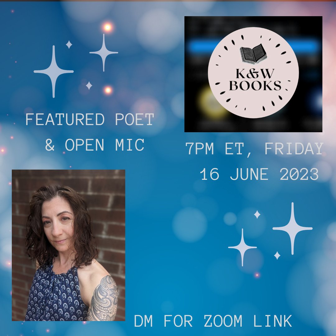 Join me next Friday night, 16 June at 7pm ET for a virtual poetry reading and open mic with @kewandwillow! DM for the link!