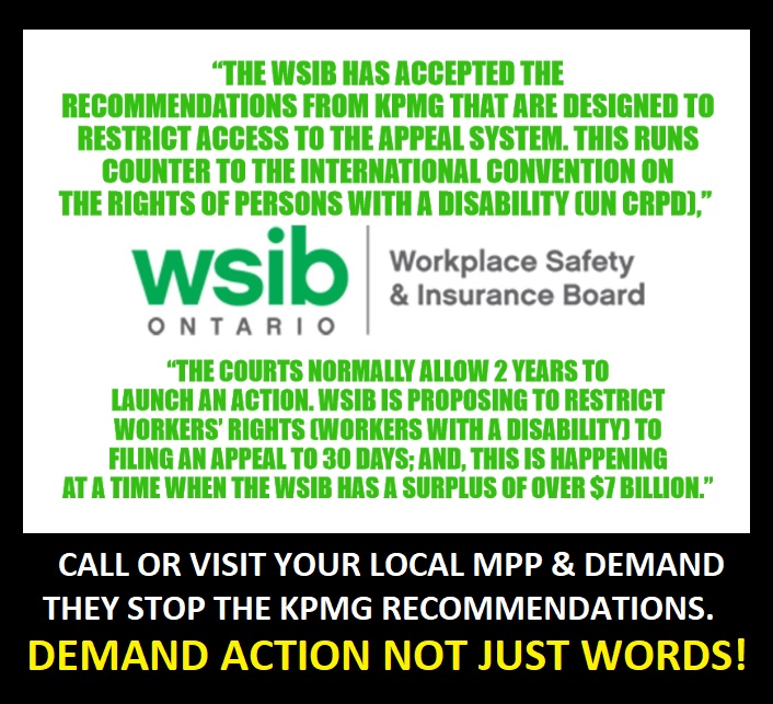 RT CONTACT or VISIT your local MPP &amp; DEMAND they STOP the #WSIB from implementing the #KPMG  recommendations!

Here is a link to the Current MPPs in the Legislative Assembly of #Ontario: ola.org/en/members/cur… #WorkersCompIsARight #Justice4Workers #EnoughIsEnough #onlab #onpoli