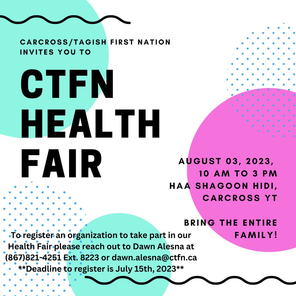Deadline for organizations to register is July 15th!