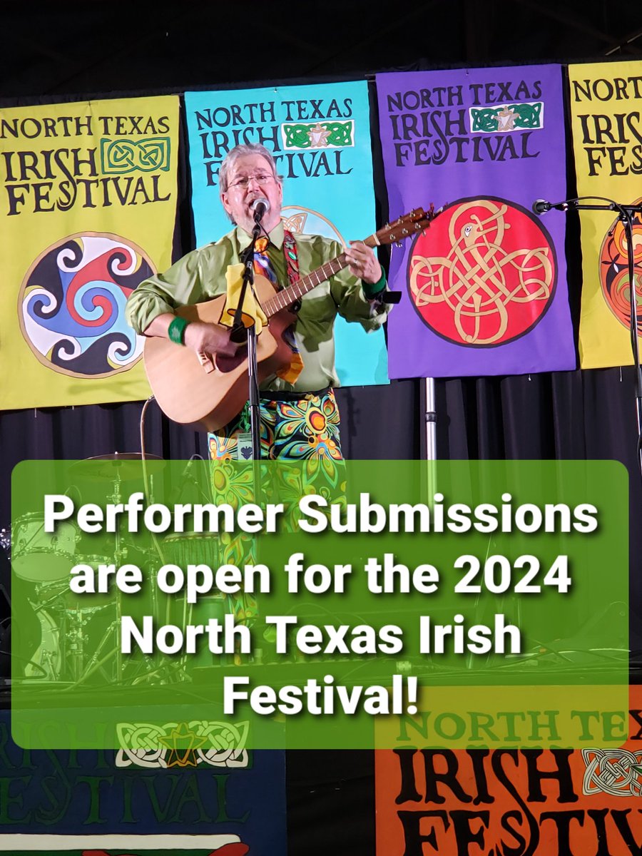 NTIF_scma's tweet image. Performer Submissions for the 2024 North Texas Irish Festival are open until September 15th 2023!

If you are interested in applying for our festival all information can be found at bit.ly/bandsubs

#ntif #northtexasirishfestival #ntif2024 #texas #dallas #celticfestival