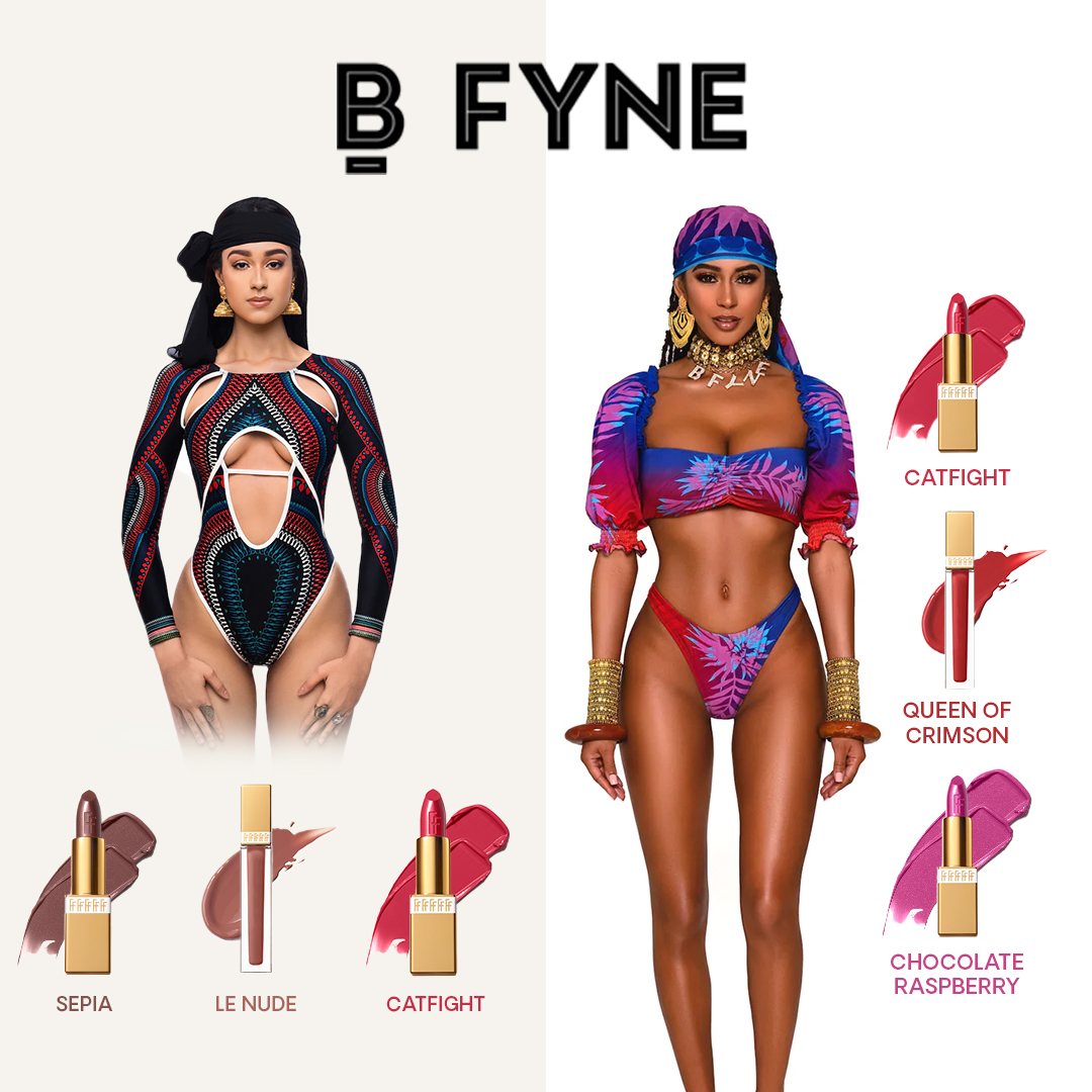 The girl that’s always overdressed for the occasion 🙋🏽. Pair your lippie with your Black-owned bikini for the ultimate fashion statement.