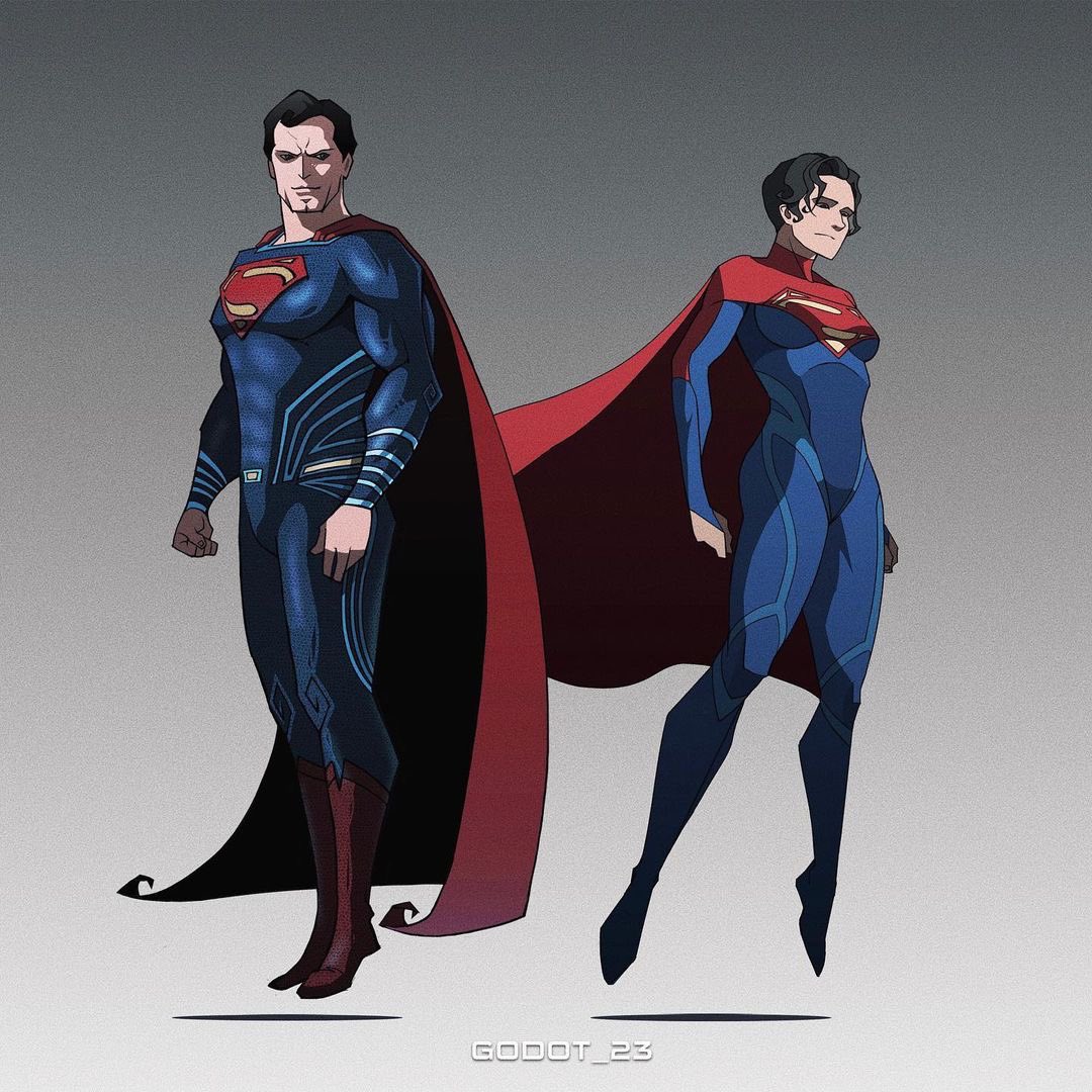 Superman and Supergirl. I love this.