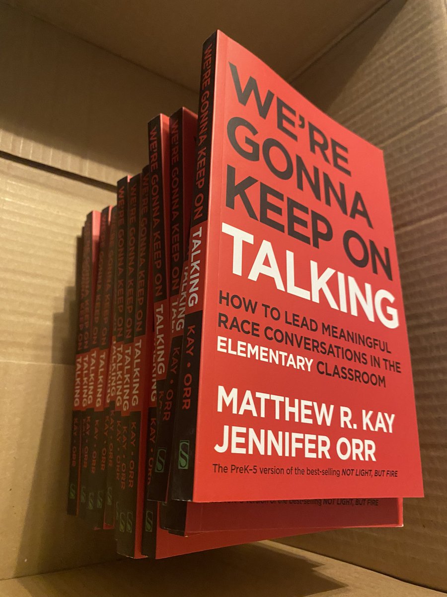 The end of the school year is exhausting and hard in a variety of ways. But seeing people share that they received and are excited to read the book <a href="/MattRKay/">Matthew R. Kay</a> and I wrote is amazing. And this box arriving today is such a bonus. <a href="/stenhousepub/">Stenhouse Publishers</a> #KeepOnTalking