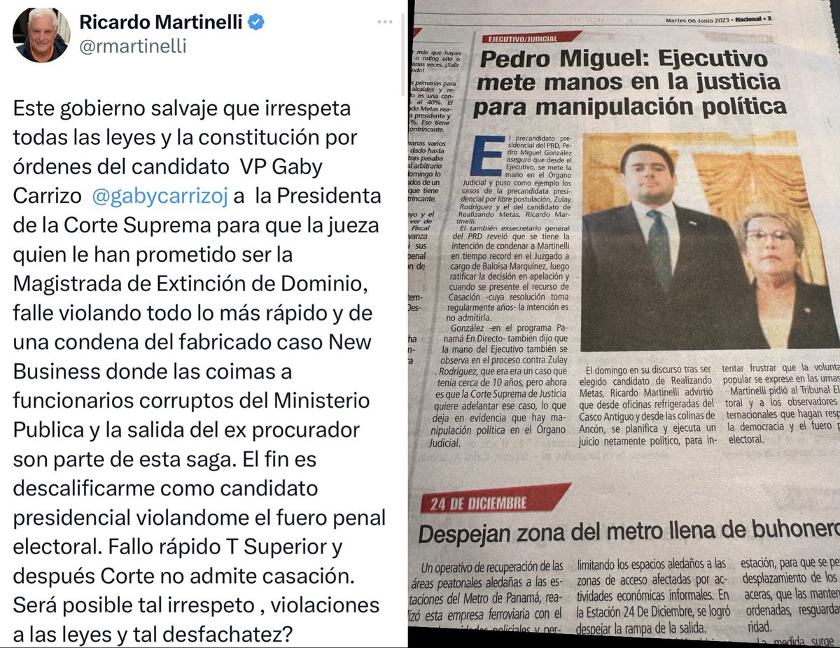 Hoy los Martinelistas aplauden a Pedro Miguel González por unas declaraciones que dio y que les benefician en este momento. Pero miren lo que decía el propio Martinelli de Pedro el 15 de mayo del 2014 en un intercambio que tuvieron. Hasta cuándo la desfachatez.