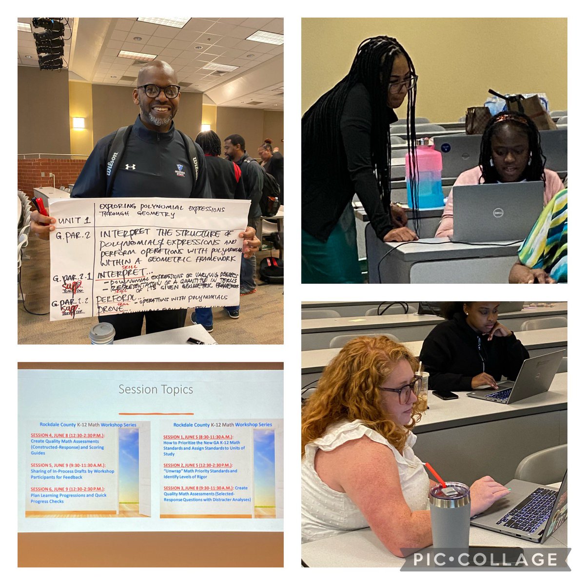 Day 1-Rigorous Curriculum Design. <a href="/RcpsMath/">RCPS_Math</a> educators are unpacking the new <a href="/GaDOEMath/">GaDOEMath</a> standards and identifying priorities! You know it’s real when the Assistant Superintendent of Middle Schools joins in on the work! 😀
