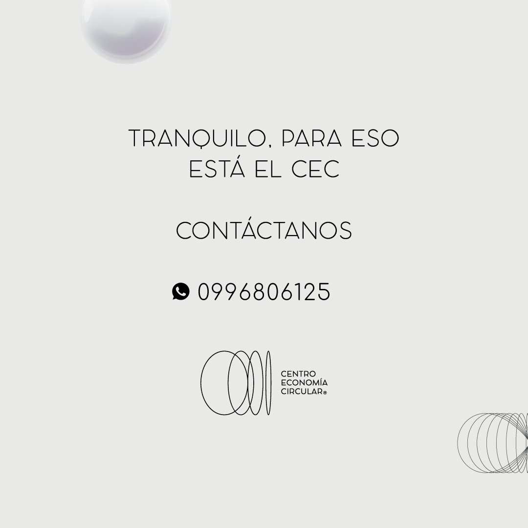 cec_ecuador's tweet photo. Si tienes un proyecto en mente basado en los principios de economía circular y no sabes qué pasos seguir para implementarlo, nosotros podemos ayudarte.

#carbononeutro #vehículos #co2 #sostenibilidad #carros #seconsciente #ue #ecosistemas #empresas #sustainable #europeaunion https://t.co/kFTK2kdJbp