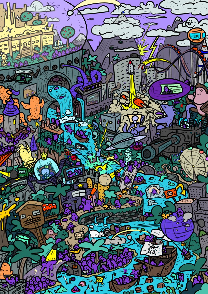 Just an Ordinary Day #art #hogobrogh #illustration #city #cartoon #whereswaldo