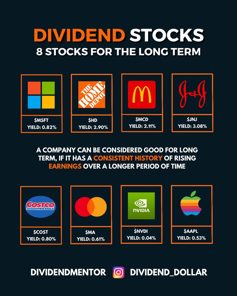 Dividend Seeker 📈💰💵 on Twitter "8 stocks for the LONGTERM wealth
