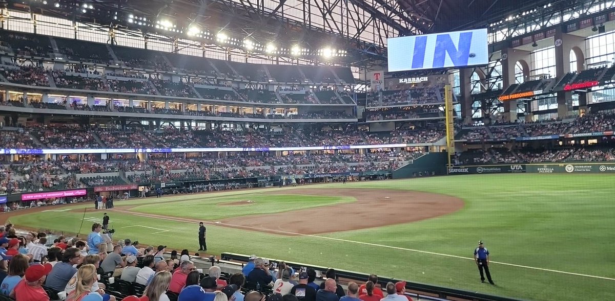 Putting my phone away for the night (after posting this picture of always beautiful Globe Life Field) to watch the @Rangers beat the @Cardinals! Go Rangers! #WeAreGCISD #TESLeads #TigerStrong #TESbestmechallenge