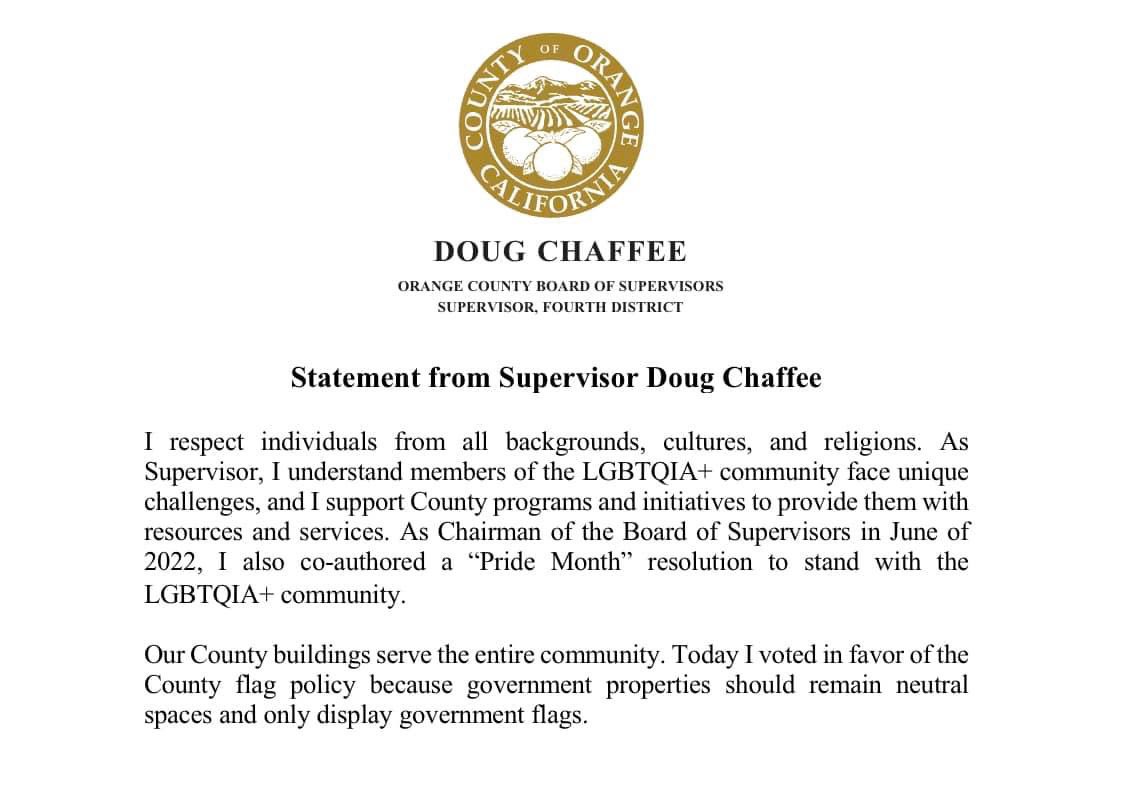 Please read my statement below.