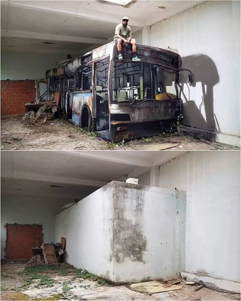 FotosDeFatos's tweet image. Acreditem, esse ônibus é um grafite.

Essa incrível obra de arte 3D é de autoria de Sérgio Odeith, em 2019.
