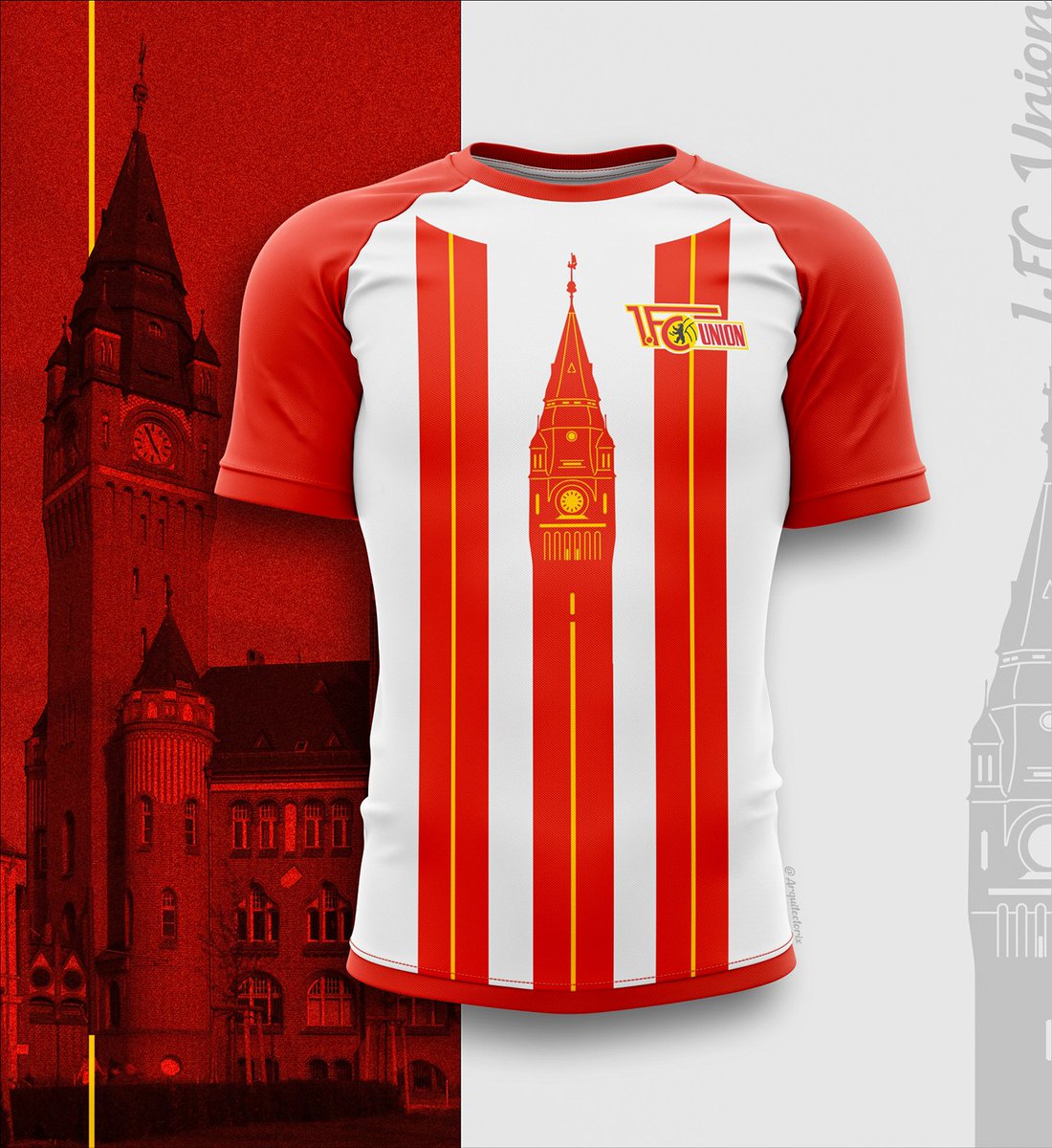 Football Jersey Design 1.FC Union Berlin. Inspired by Köpenick architecture. Design by <a href="/Arquitectorix/">Arquitéctorix</a>
