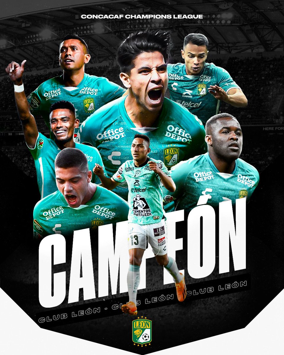 💚🦁 ¡𝗖𝗔𝗠𝗣𝗘𝗢𝗡𝗘𝗦, <a href="/clubleonfc/">Club León</a>!  🏆

La Fiera gana <a href="/TheChampions/">Concacaf Champions Cup</a>, su primer título internacional 🔝👏