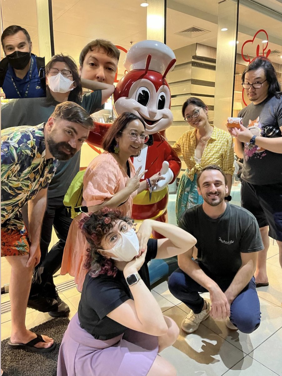 annejyatco's tweet photo. ConQuest is over. Thank you to everyone who braved the heat + long lines; it was a tough weekend. But I got to meet a lot of wonderful people. Tysm for coming to see me and for all my gifts. My heart is full! And thank you to these weirdos for being such great travel buddies 🫶 https://t.co/2r9dtokLxw