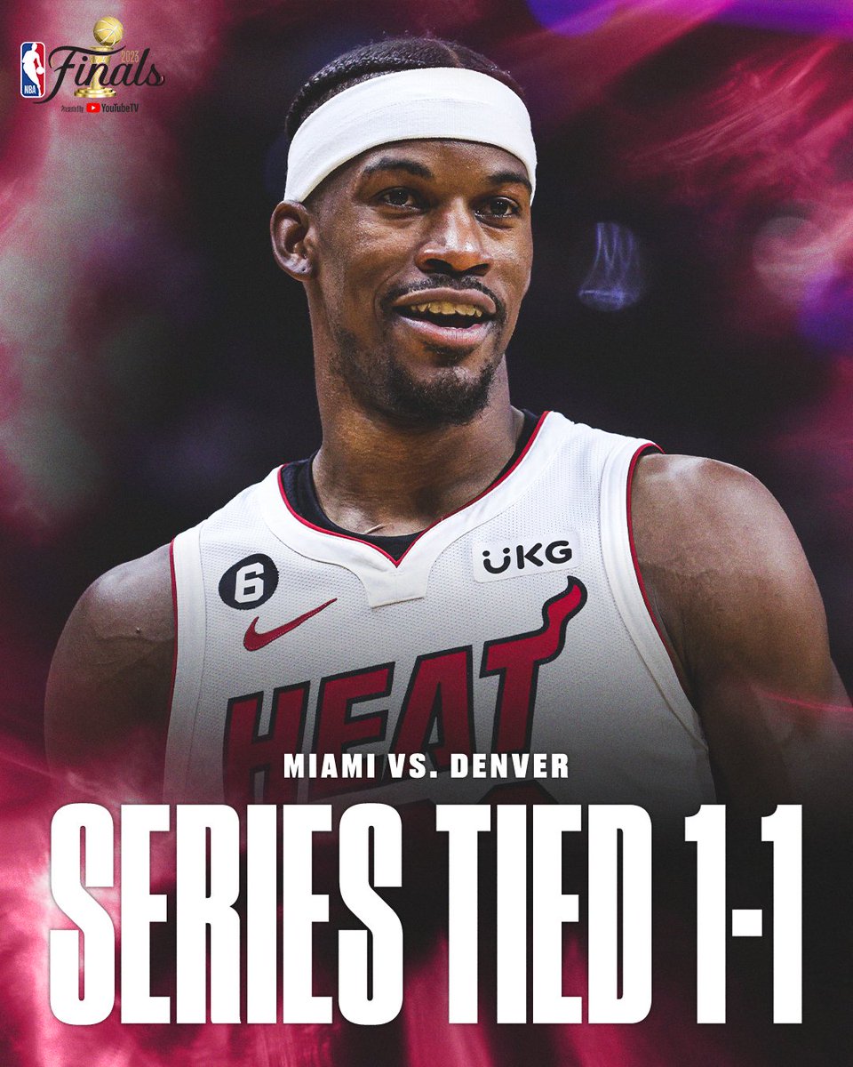 THE HEAT TIE UP THE FINALS HEADING TO MIAMI 🌴 

@MiamiHEAT | #NBAFinals