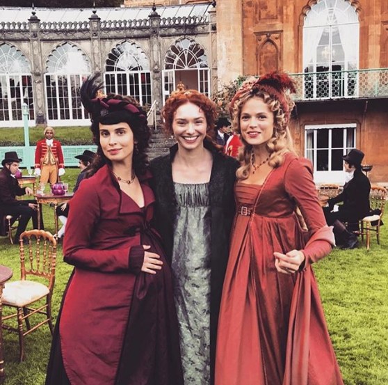 As it is Sunday... Heida Reed (Elizabeth), Eleanor Tomlinson (Demelza) and Gabriella Wilde (Caroline). #Poldark #HeidaReed #EleanorTomlinson #GabriellaWilde