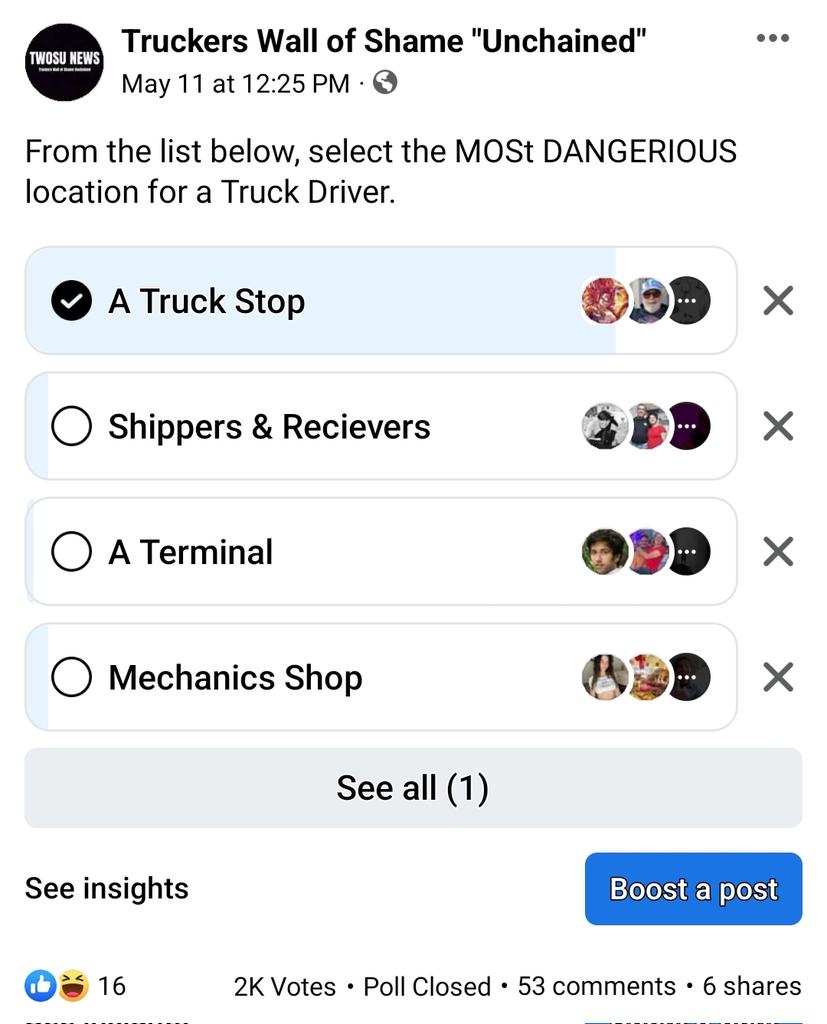 TWOSU_NEWS's tweet photo. @LovesTravelStop hey loves...how's about start actualy listening to truckers https://t.co/qb095mXtNg