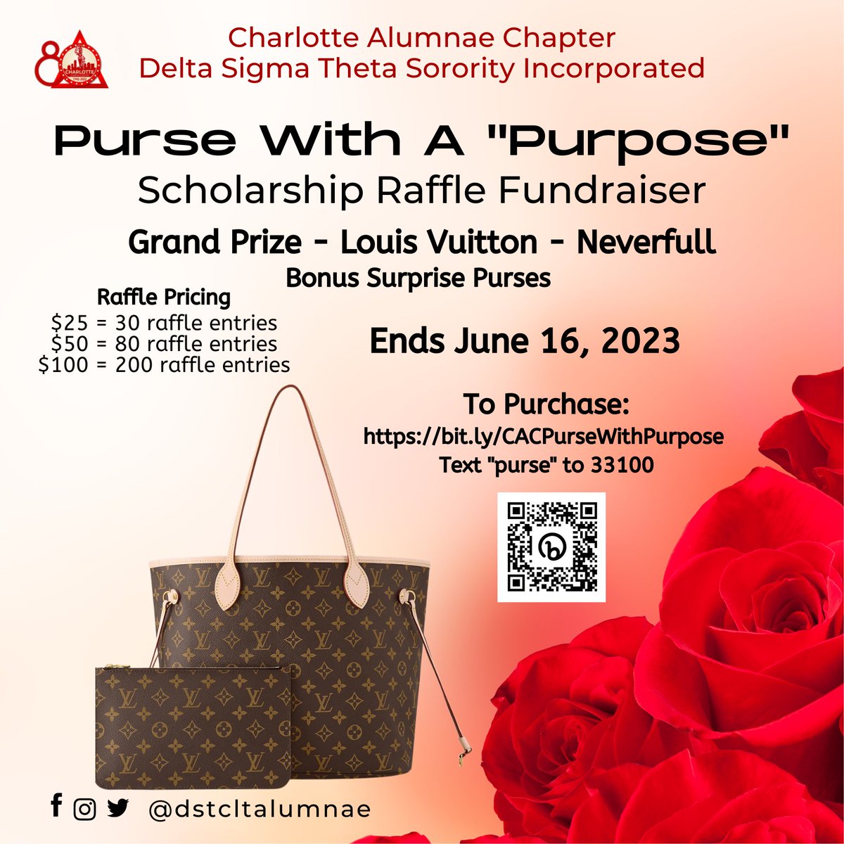 dstcltalumnae's tweet photo. #CACGivesBack with another opportunity to help others. To participate, text purse to 33100 or visit https://t.co/nVCa7ZfN5h
#CACCares #CACGivesBack #CACInTheCommunity #CACPurseWithAPurpose #TrunksUp4CACCommittees #SensationalSAR #DST1913 https://t.co/TTBO6BWk9v