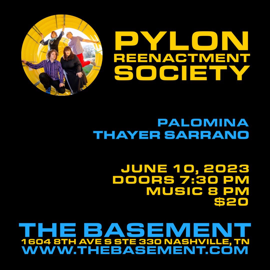 Pylongirl's tweet photo. Tennessee #PylonReenactmentSociety will be there in less than a week!
Tickets:
@ThePilotLight #Knoxville
https://t.co/KvqzcXcSmf
#Bark #DirtyKnees
@TheBasementNash #Nashville
https://t.co/BuFXjeJLZV
#ThayerSarrano #Palomina
#LiveMusic #TennesseeRocks #Alternativerock #club https://t.co/e9SHURwOmp