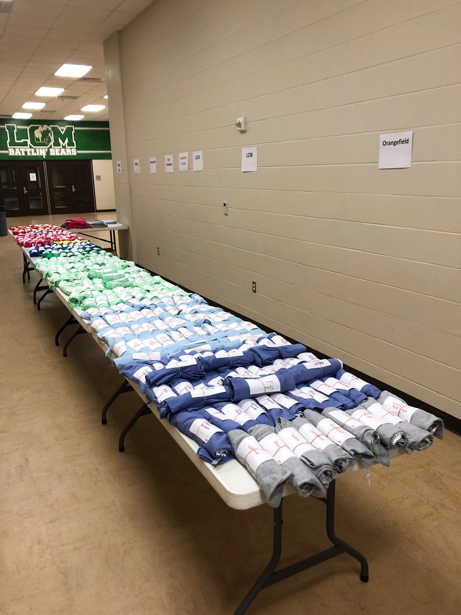 LCM summer league starts tomorrow! This is what 32 teams and 387 shirts look like! Play with relentless passion!!!