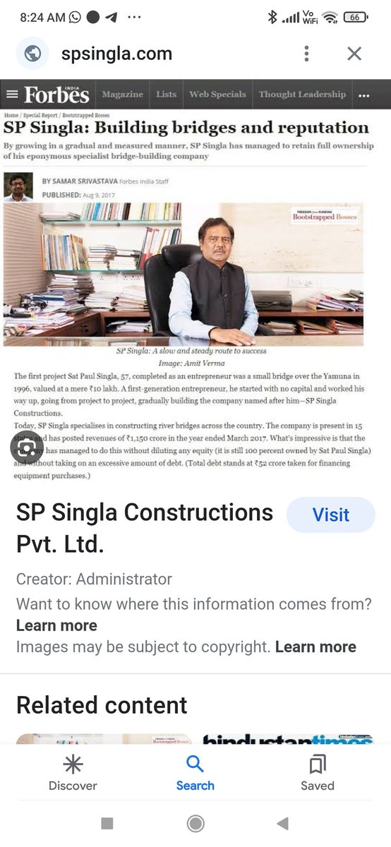 Ashok Ghose on Twitter "Short profile of the owner of SP Singla Construction Pvt Ltd who was
