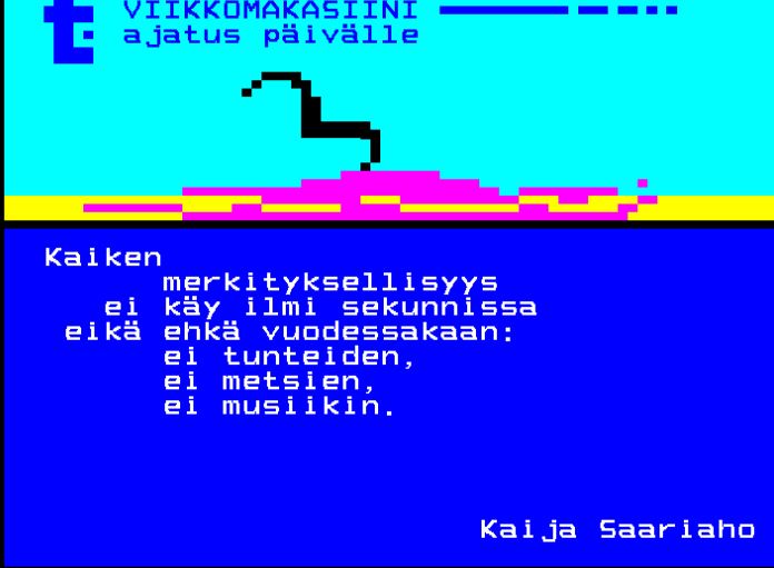 #ajatuspäivälle 5.6. #tekstitv #KaijaSaariaho hs.fi/kulttuuri/art-… yle.fi/aihe/tekstitv?…