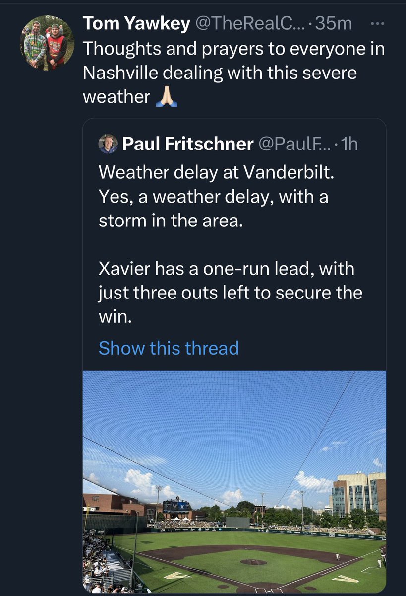 BT_2528's tweet photo. @NCAABaseball you should be ashamed of yourself. What an embarrassment. This in no way was about keeping players safe. Not at all! https://t.co/ypSrEfeq31