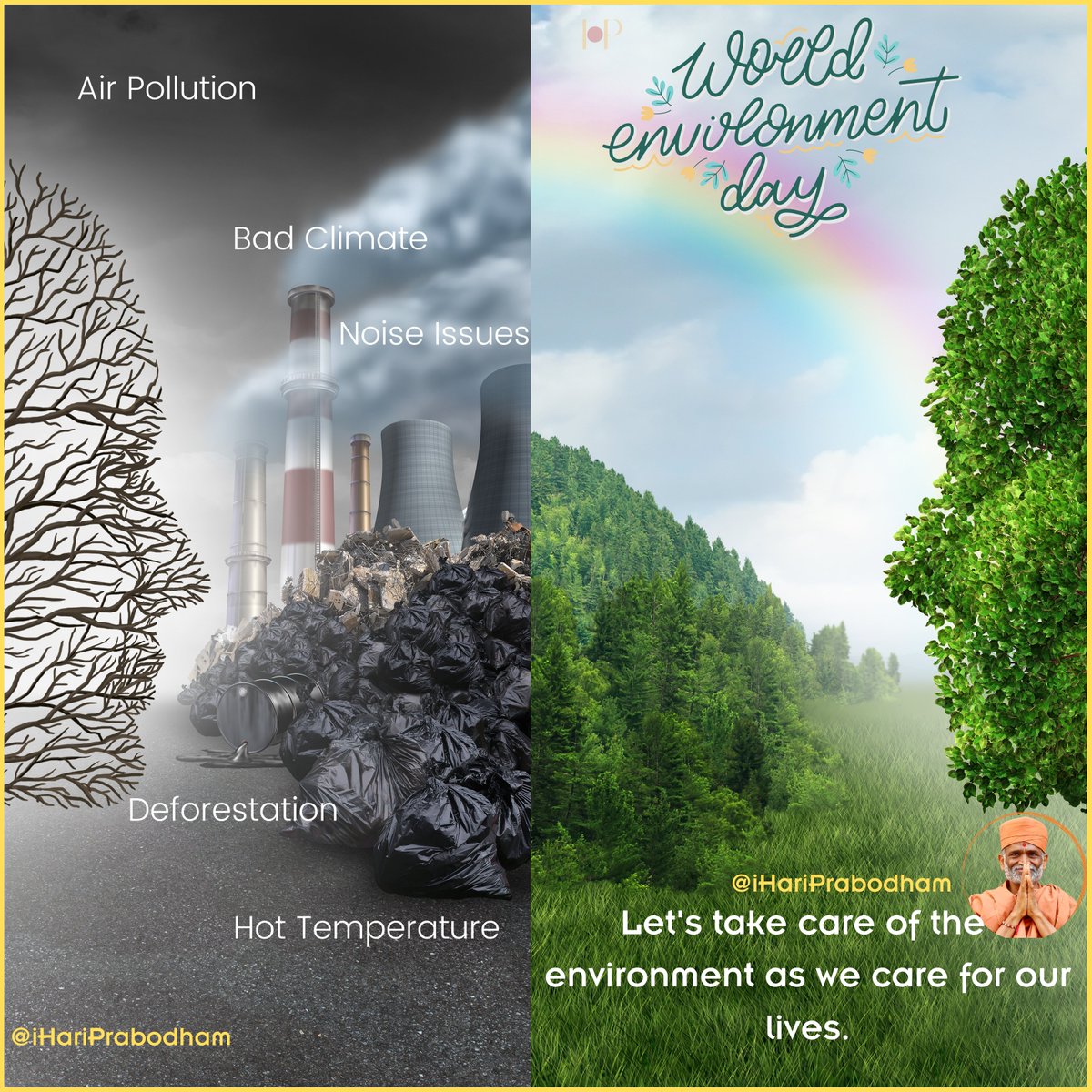 iHariPrabodham's tweet photo. Let's take care of the environment as we care for our lives. - HDH PrabodhJivan Swamiji
@g20org
#HariPrabodham #WorldEnvironmentDay2023 #WorldEnvironmentDay https://t.co/G148N3IZLI