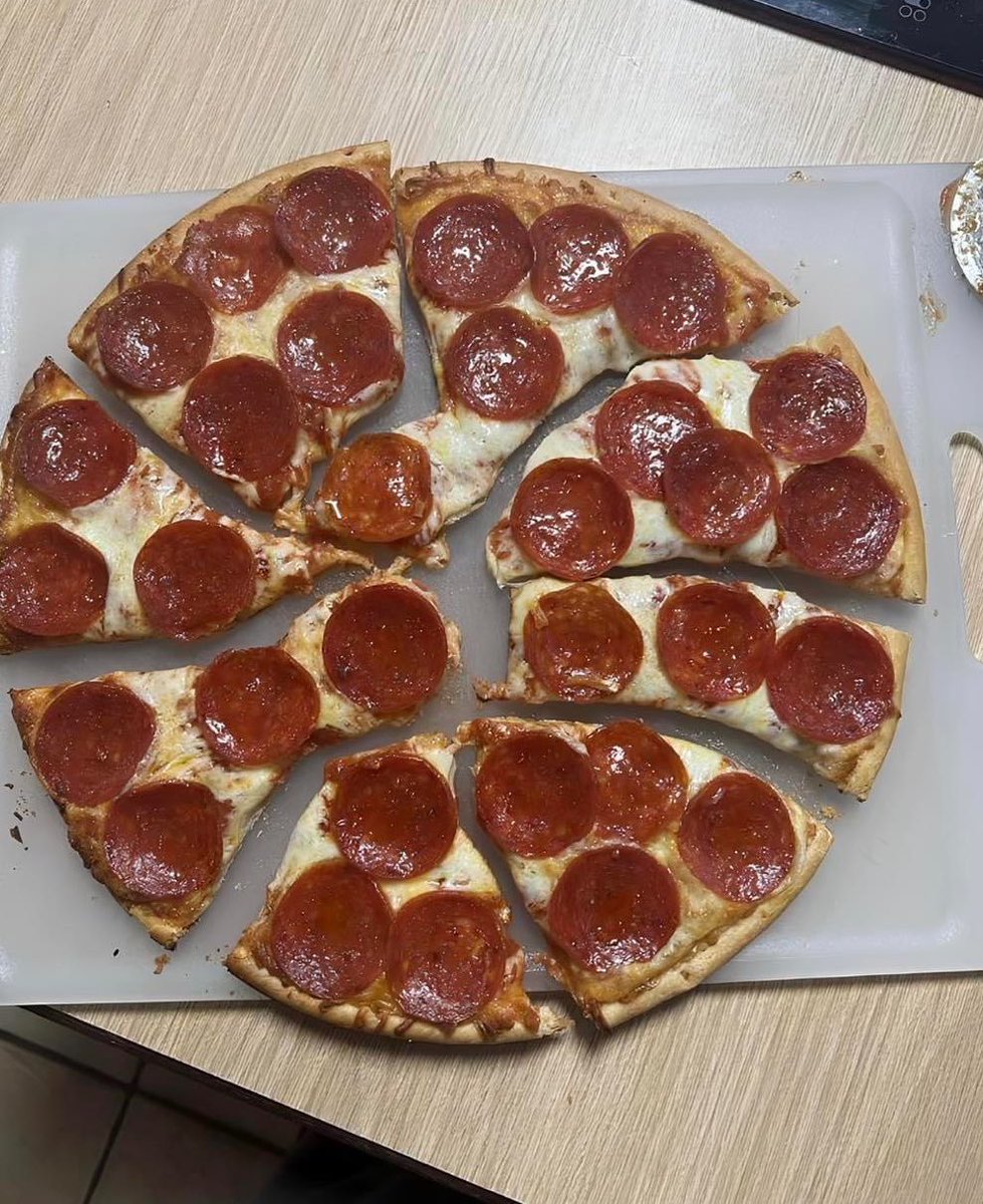 Does anyone else do this to avoid disrupting the pepperonis?