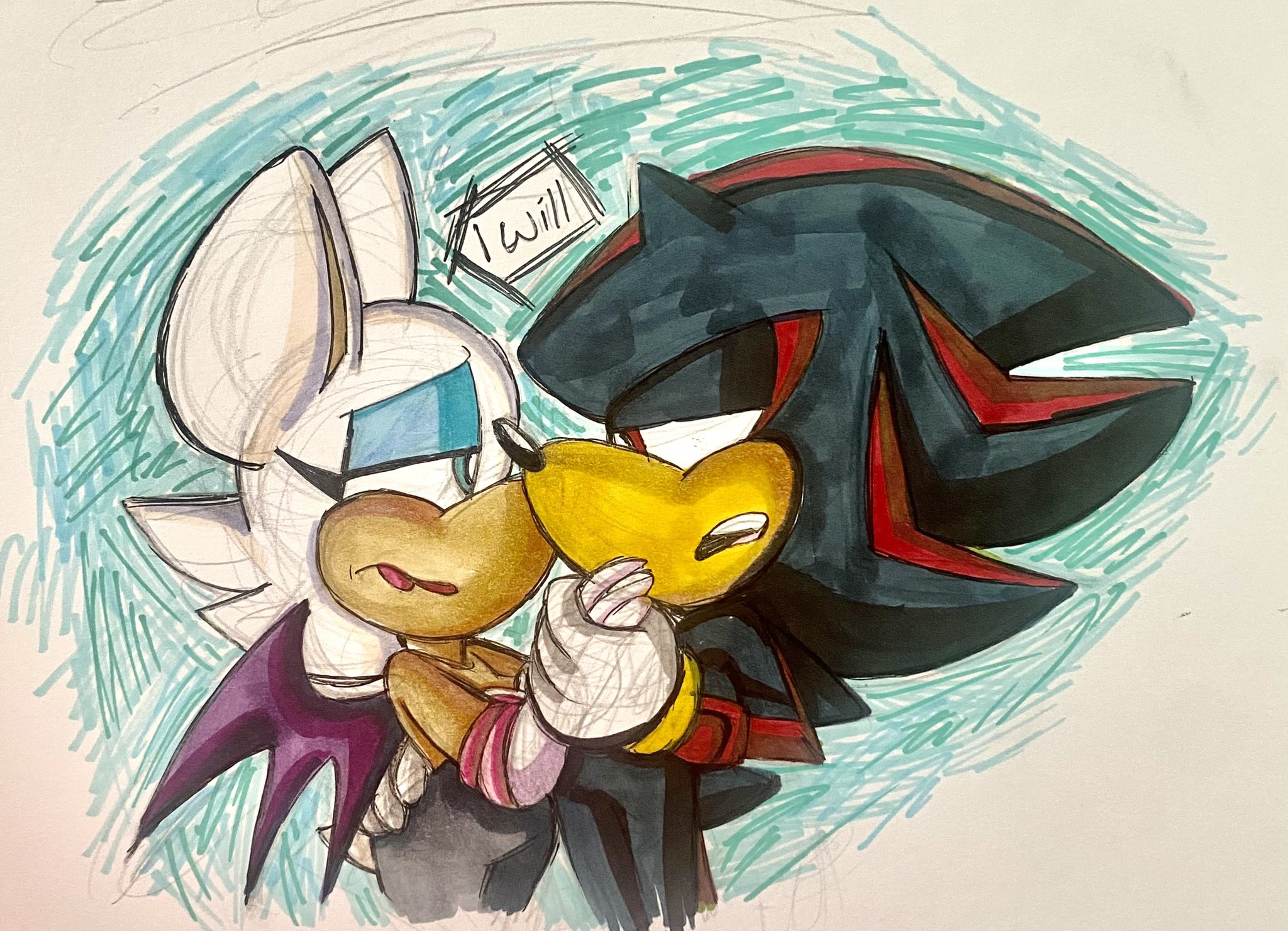 Shadow and Rouge kiss ❤️  Shadow and rouge, Sonic and shadow, Shadow and  amy