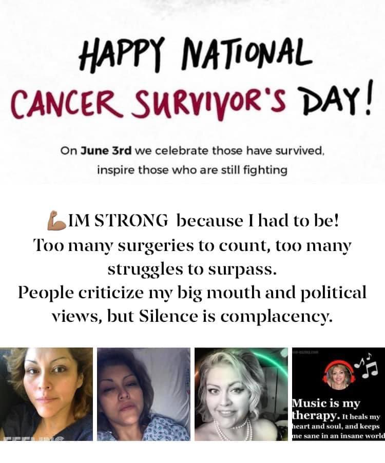 Ronniesb's tweet photo. June is Survivor’s month. Be your own advocate. You know when something doesn’t feel right. 13 years in remission praying for more. Each day is a gift. #CancerAwareness #CancerSurvivorsDay #cancersurvivor https://t.co/fO6kpaQlvE
