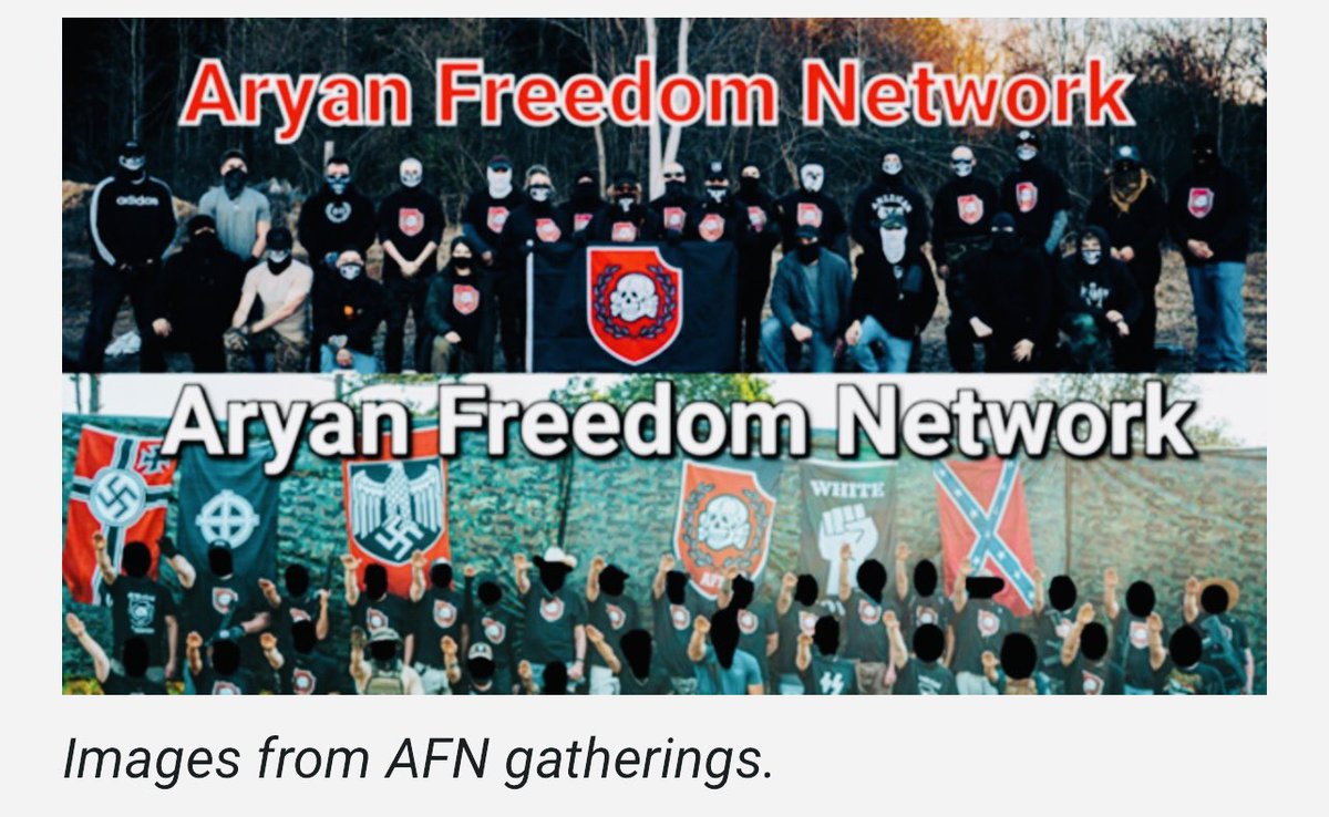 Laurieluvsmolly's tweet photo. Love seeing Nazis tweeting Nazis and claiming they don’t belong to them. Introducing the Texas neo-Nazi group Ayran Freedom Network. We don’t need to make #MAGAMorons “look like extremists”, you are. #NotFeds #NotADragQueen #MAGACult https://t.co/7Zjb1fhgVX