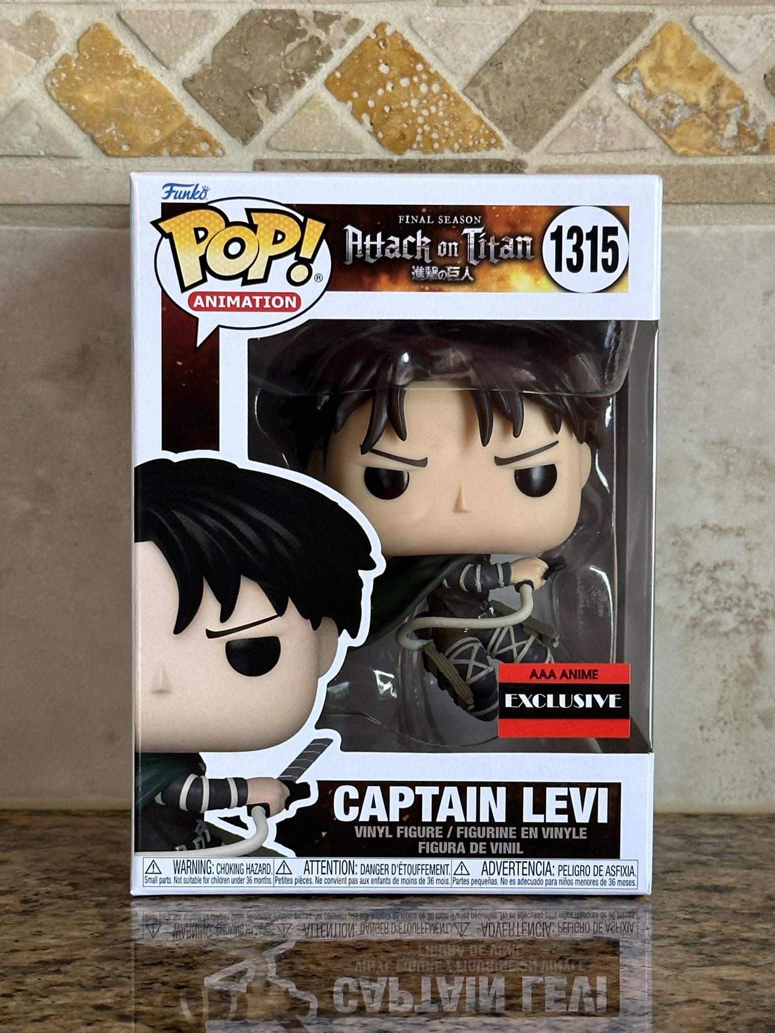 Funko Pop Attack On Titan Captain Levi Ackerman (Final Season) Figure (AAA  Anime Exclusive)