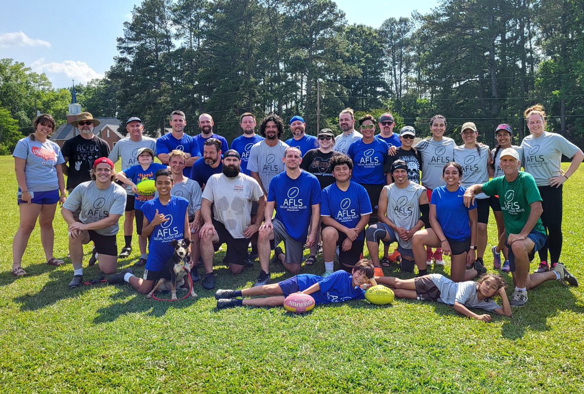 RomeRedbacks's tweet image. Banner day of AFLS.. social Aussie Rules Football ..running out of shirts is a good thing, great family day 12 v 12 aged 9 to 60.. you know it's every week, you don't need experience and it's free.?

@romegeorgia @romefloydchamber @USAFL1997  #romega #romegeorgia #romegasports