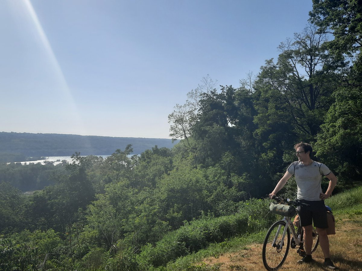 I didn’t intentionally begin my 2-day #bikepack around Cayuga Lake on #WorldBicycleDay, but it’s a nice coincidence! Here’s to the #bicycle (that marvel of #sustainable transport), the beauty of the Finger Lakes, & @ChristmannTina, who first showed me how much fun cycling can be!