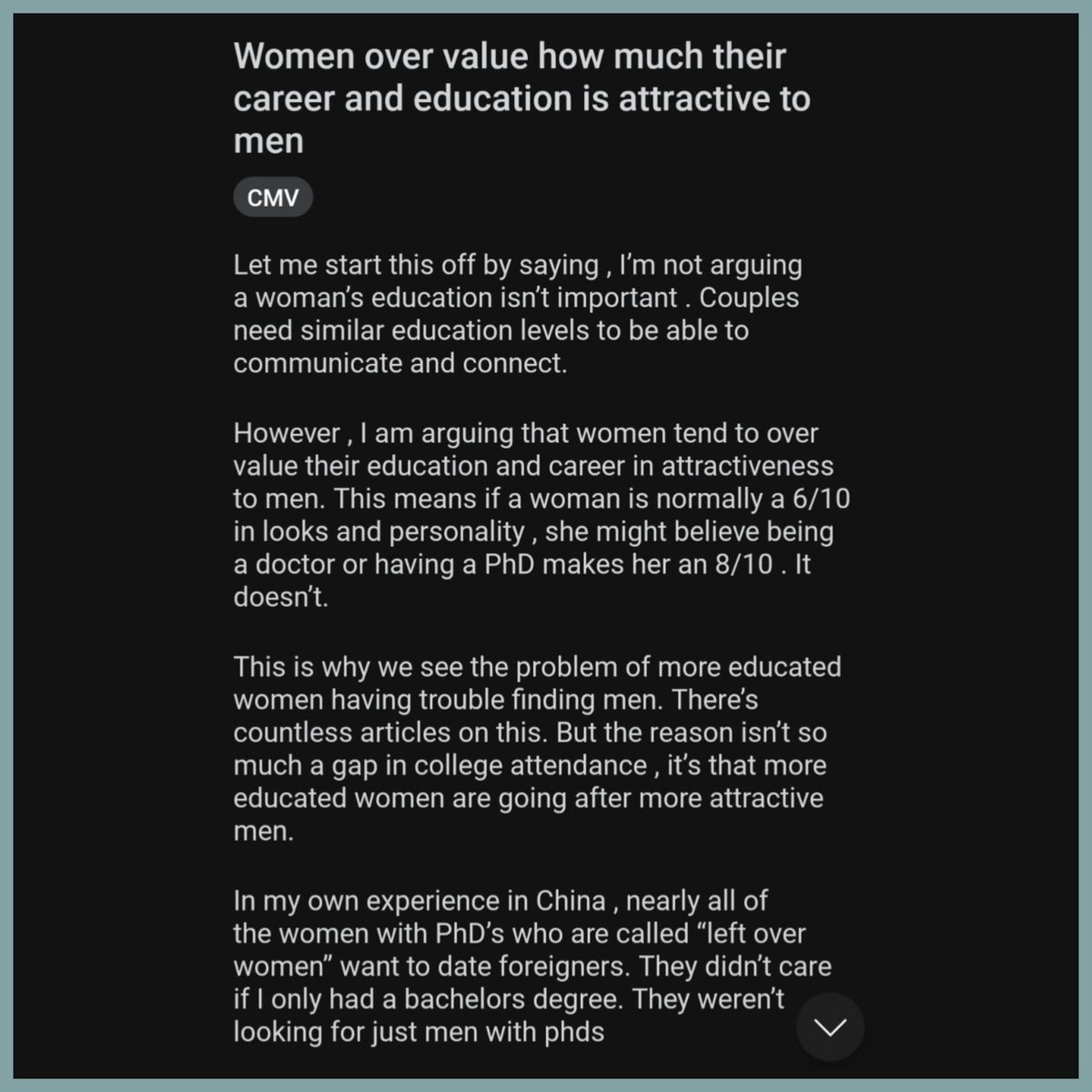 ask_aubry's tweet photo. What these dudes fail to realize is that we aren't getting PhDs  in order to attract more men. https://t.co/byiH1rWUYP