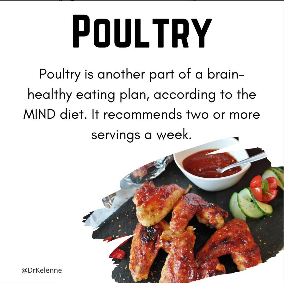 For poultry, two or more servings a week is recommended for a healthy MIND diet.

#healthcaretips #familymedicine #caribbean #blackdoctor #telemedicine #telehealth #yourcaribbeandoctor #healthysnacks 🇹🇹🇻🇨🇵🇷🇦🇬🇧🇸🇧🇧🇧🇷🇨🇦🇫🇰🇬🇩🇬🇾🇯🇲🇭🇹🇱🇨🇰🇳